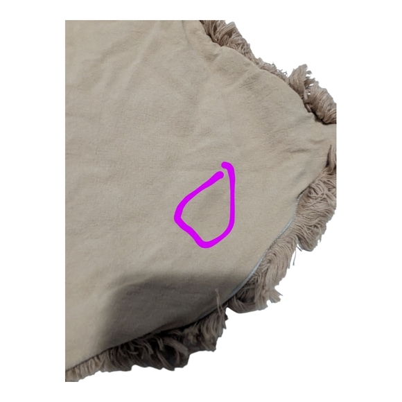 Fringed Tan Throw Cushion Covers. 6 - Picture 6 of 8